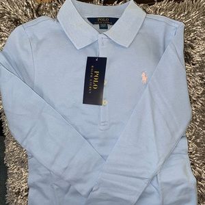 2 Girls Ralph Lauren Long Sleeve Polo Sz M (8-10)